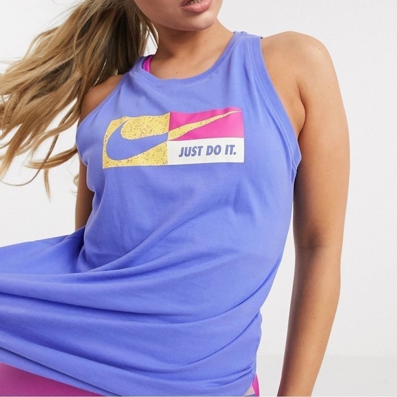 Nike Tops - Nike NWT Training Icon Clash Logo Athletic Tank Purple Size Small
